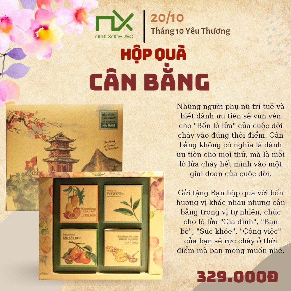  HỘP QUÀ CÂN BẰNG NAM XANH 20/10 