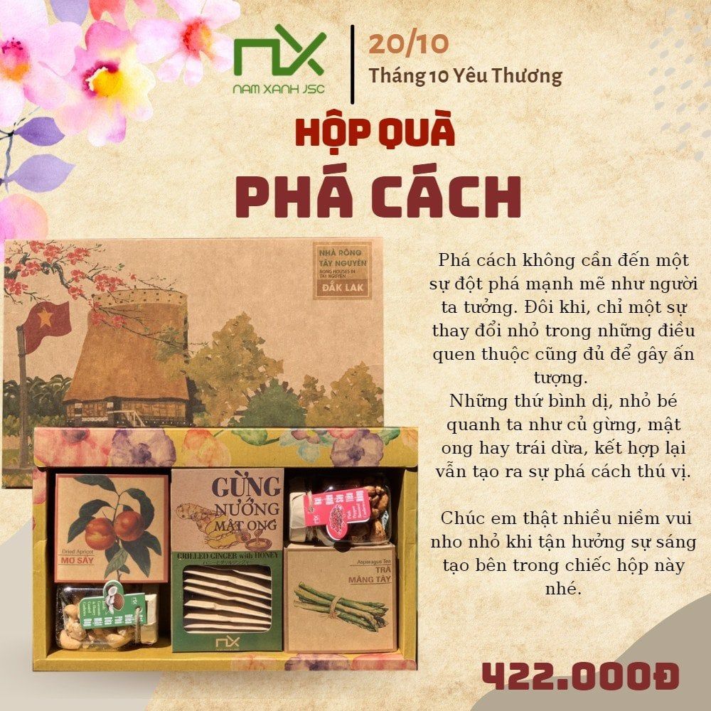  HỘP QUÀ PHÁ CÁCH NAM XANH 20/10 