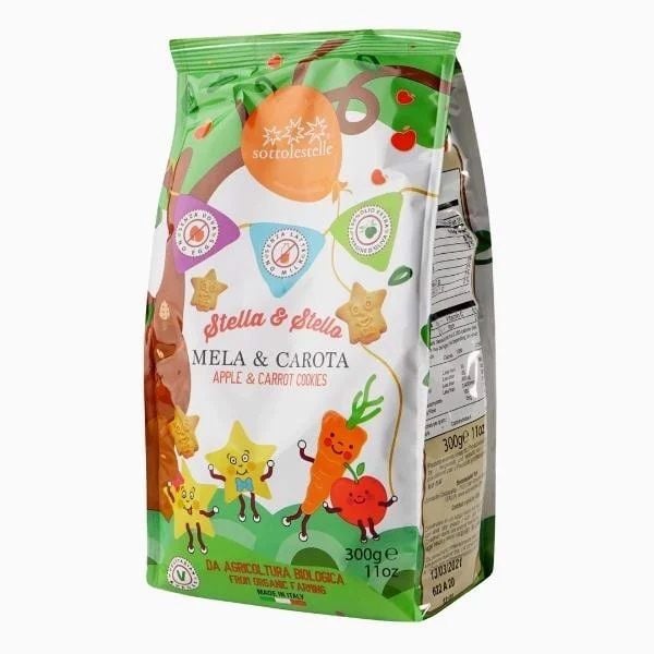  BÁNH QUY TÁO CÀ RỐT HỮU CƠ CHO BÉ SOTTOLESTELLE 300G 