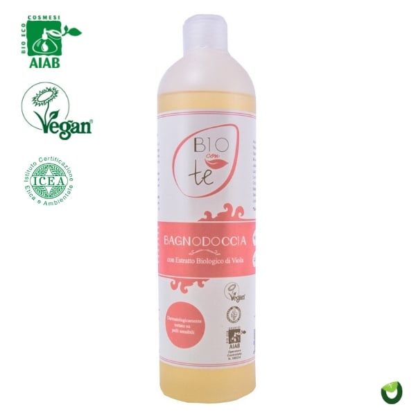  Gel tắm hữu cơ chiết xuất lô hội và hoa Viola cho da nhạy cảm 500ml – Pierpaoli 