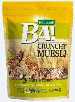  Ngũ Cốc Bakalland Crunchy Muesli 5 Nuts & Honey 300g 