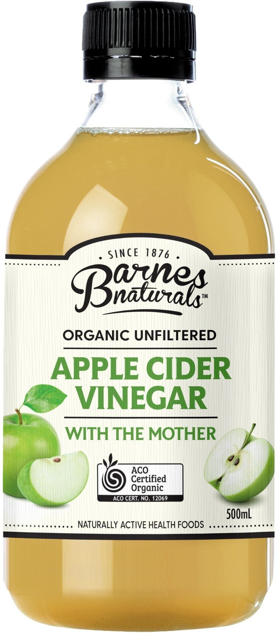  Giấm táo hữu cơ Apple Cider Vinegar Barnes Naturals chai 500ml 