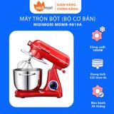  Máy nhào trộn bột Midimori 1800W, thân khung thép, cối inox 6 lít 