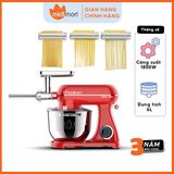  Máy Trộn Bột Xay Thịt, Đùn Xúc Xích, Cán Bột Cắt Mỳ Thành Sợi Thân Khung Thép Midimori, MDMR-9819D (1800W) - Hàng Chính Hãng 