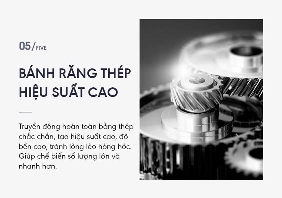  Máy Trộn Bột Xay Thịt, Đùn Xúc Xích, Cán Bột Cắt Mỳ Thành Sợi Thân Khung Thép Midimori, MDMR-9819D (1800W) - Hàng Chính Hãng 