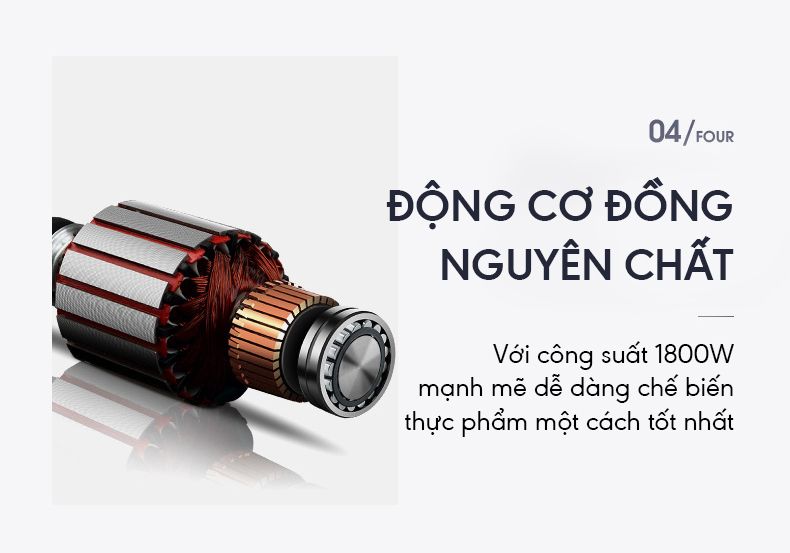  Máy nhào trộn bột Midimori 1800W, thân khung thép, cối inox 6 lít 