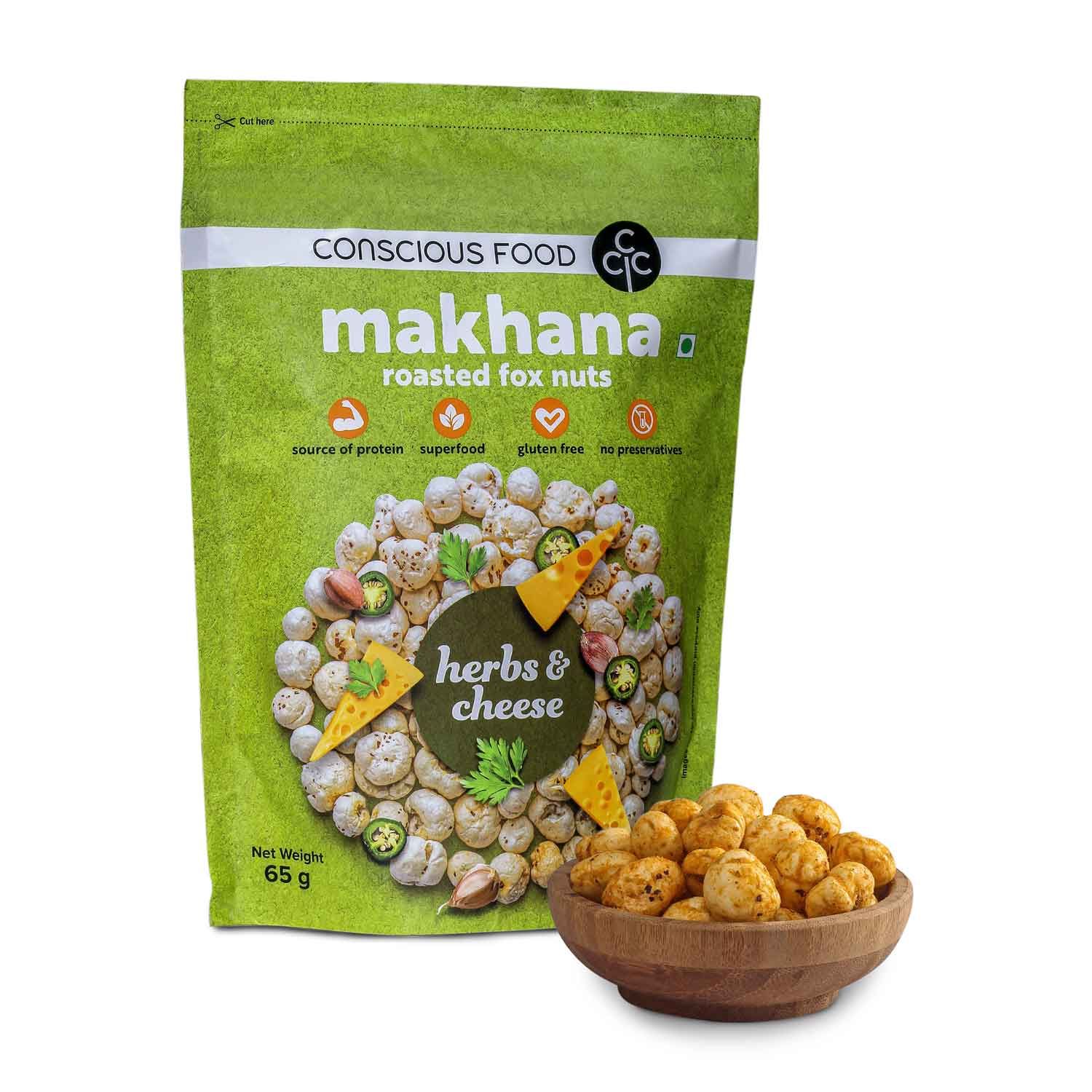  Hạt Sen Bung Makhana vị Thảo mộc&Phô mai Herb and Cheese 65gr 