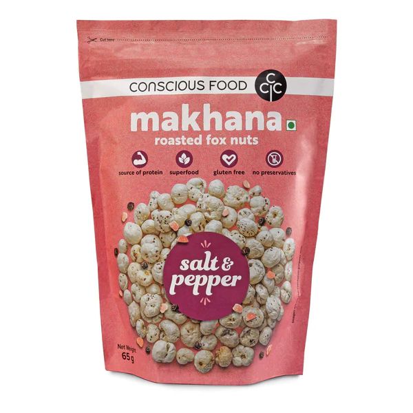  Hạt Sen Bung Makhana vị muối tiêu Pepper 65gr 