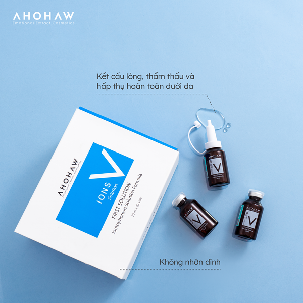  Ions V Solution - Tế Bào Gốc Thực Vật Phục Hồi Da Mụn, Da Nhạy Cảm - Hộp 20 lọ x 20ml 