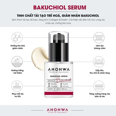  Bakuchiol Serum - Tinh Chất Hỗ Trợ Phục Hồi, Làm Mịn Da, Giảm Nếp Nhăn Bakuchiol - 30ml 