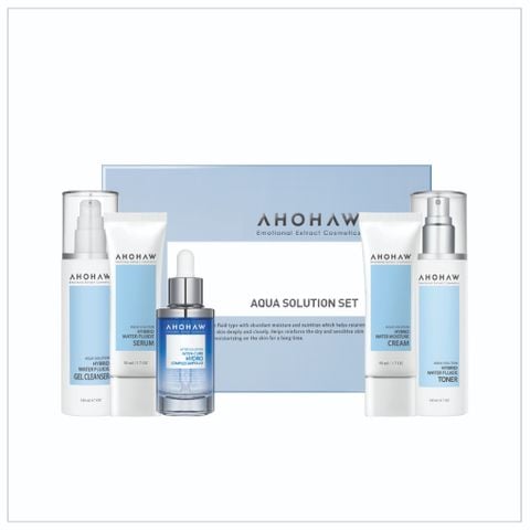  Bộ Dưỡng Ẩm Chuyên Sâu Ahohaw Aqua Solution Set 