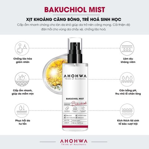  Bakuchiol Mist - Xịt Khoáng Hỗ Trợ Dưỡng Ẩm, Làm Mịn Da, Căng Bóng Bakuchiol - 150ml 