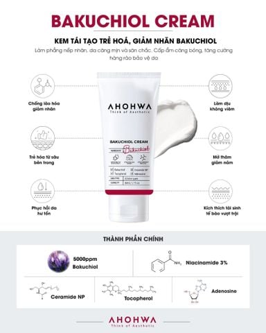  Bakuchiol Cream - Kem Hỗ Trợ Phục Hồi, Làm Mịn Da, Giảm Nếp Nhăn Bakuchiol - 50ml 