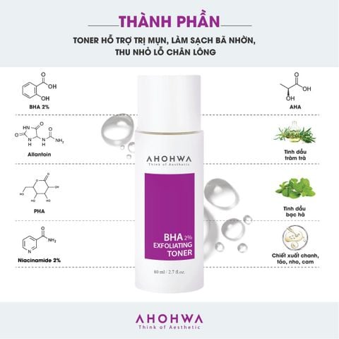  BHA 2% Exfoliating Toner – Hỗ Trợ Kiểm Soát Dầu, Làm Sạch Da, Cải Thiện Lỗ Chân Lông – 80ml 