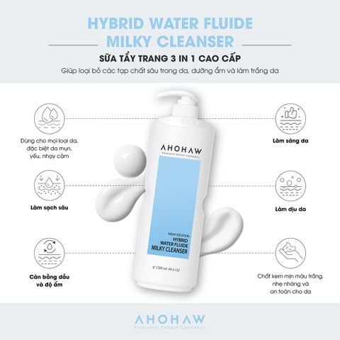  Sữa tẩy trang dành cho mọi loại da Hybird Water Fluide Milky Cleanser 