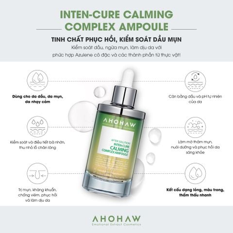  Inten Cure Calming Complex Ampoule - Tinh Chất Giảm Viêm, Cải Thiện Mụn - 150ml 