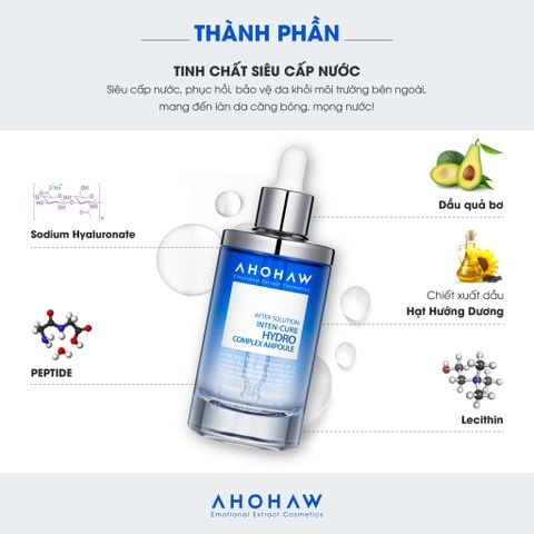  Inten Cure Hydro Complex Ampoule - Tinh Chất Cấp Ẩm Chuyên Sâu - 50ml/150ml 