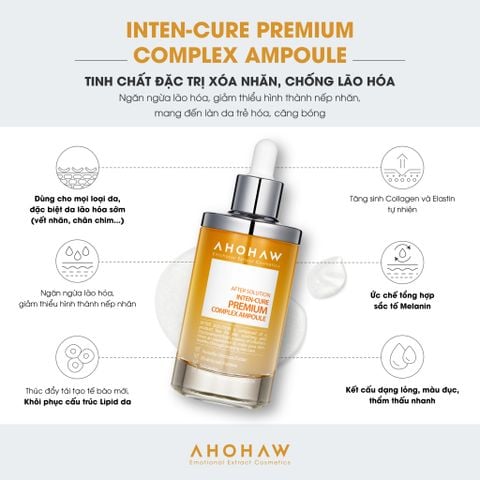  Inten Cure Premium Complex Ampoule - Tinh Chất Giúp Làm Chậm Quá Trình Lão Hóa & Cải Thiện Nếp Nhăn - 50ml/150ml 