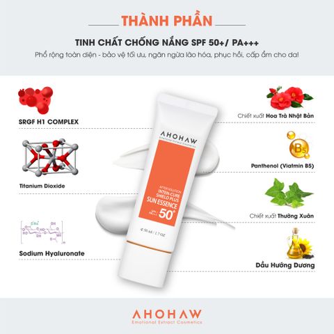  Inten Cure Shield Plus Sun Essence SPF 50+/PA+++  - Tinh Chất Chống Nắng Vật Lý Lai Hoá Học - 50gr 