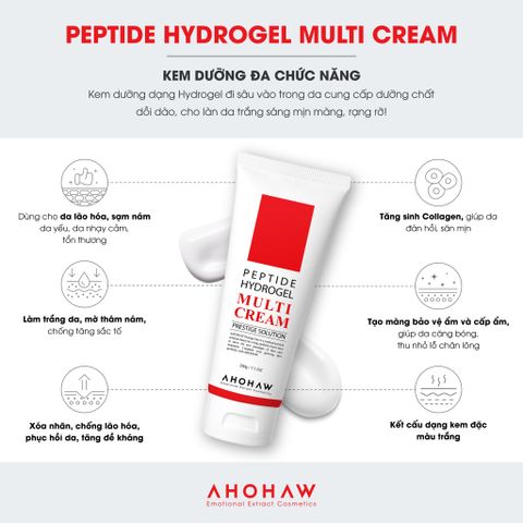  Kem dưỡng căng bóng - phục hồi - cải thiện nếp nhăn Peptide Hydrogel Multi Cream 