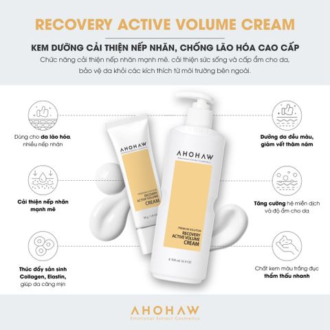  Recovery Active Volume Cream - Kem Dưỡng Cấp Ẩm, Giúp Làm Chậm Quá Trình Lão Hoá - 50ml/500ml 