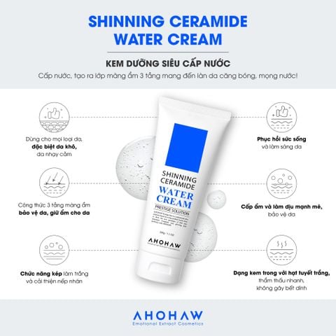  Kem dưỡng làm dịu - phục hồi nhanh Shinning Ceramide Water Cream 