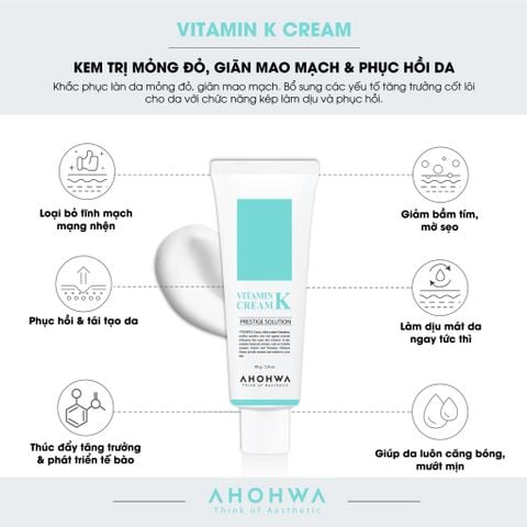  Vitamin K Cream - Kem Hỗ Trợ Làm Dịu Da, Giảm Đỏ, Chăm Sóc Da Yếu Sau Corticoid - 12gr/80gr 
