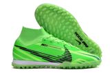  Giày Bóng Đá Cỏ Nhân Tạo Mercurial Air Zoom Superfly 9 Cổ Cao MDS008 Xanh Chuối TF 