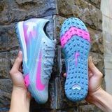  Giày Bóng Đá Cỏ Nhân Tạo Mercurial Vapor 16 Elite Bo Thun Xám Xanh/Logo Hồng TF 