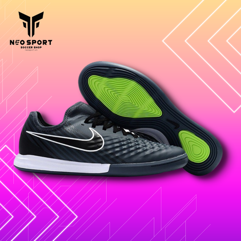  Giày Bóng Đá Futsal Magistax bo thun Xám Đậm gót Đen IC 