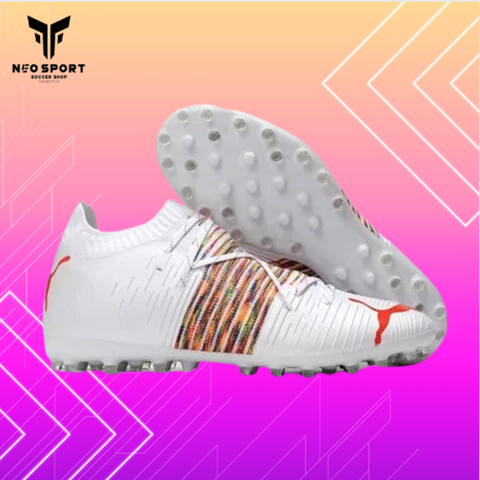 Giay a Banh C T Nhien Puma Future Z 1.1 Pro Cage Bo Thun Tr ng Cam NEO SPORT