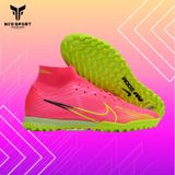  Giày Bóng Đá Cỏ Nhân Tạo Mercurial Air Zoom Superfly 9 Elite Cổ Cao Hồng Đế Chuối/Đen TF 