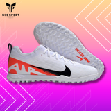  Giày Bóng Đá Cỏ Nhân Tạo Mercurial Vapor 15 Pro Airzoom Bo Thun Trắng Gót Đỏ TF 