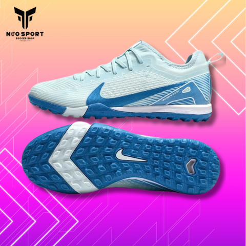  Giày Bóng Đá Cỏ Nhân Tạo Mercurial Vapor 16 Pro Bo Thun Mad Ambition Xanh Da 