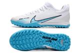  Giày Bóng Đá Cỏ Nhân Tạo Mercurial Vapor 15 Pro Airzoom Bo Thun Trắng Đế Xanh Da TF 