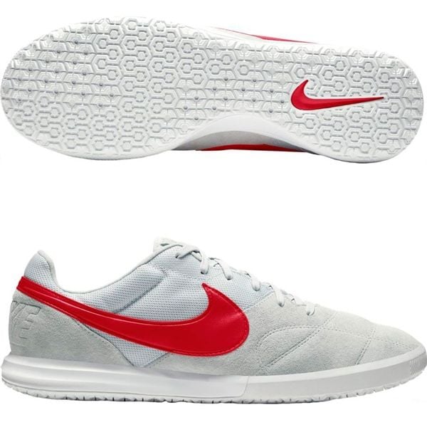 Giày Đá Banh Futsal Tiempo Sala Trắng Xám IC