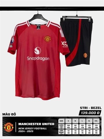  Bộ Quần Áo Bóng Đá STRIVEND - MU Đỏ Sân Nhà 