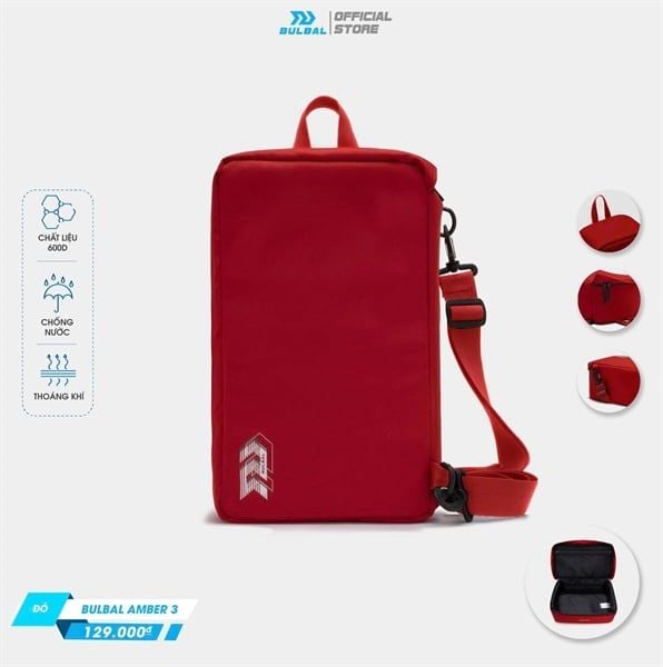  Balo túi đựng giày đa năng Bulbal Amber Đỏ 03 có quai đeo 