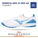  Giày Bóng Đá Chính Hãng Mizuno Morelia Neo IV Pro AS Trắng/Xanh TF 