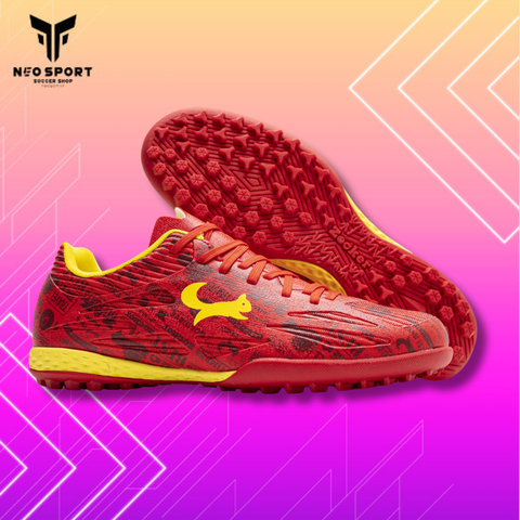  Giày Bóng Đá Chính Hãng Zocker Winner Energy Đỏ/Vàng TF 