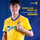  Áo Grand Sport - Áo Thi Đấu SLNA FC Sân Nhà 2022 - Vàng 