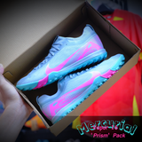  Giày Bóng Đá Cỏ Nhân Tạo Mercurial Vapor 16 Pro Bo Thun Prism - Ocean Cube/Pink Blast Xanh Hồng TF 