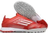  Giày Bóng Đá Cỏ Nhân Tạo F50 Đỏ/Trắng Không Dây Laceless Generation Pack TF 