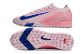  Giày Bóng Đá Cỏ Nhân Tạo Mercurial Vapor 16 Elite Bo Thun Hồng Phấn Nhạt Logo Xanh TF 