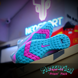  Giày Bóng Đá Cỏ Nhân Tạo Mercurial Vapor 16 Pro Bo Thun Prism - Ocean Cube/Pink Blast Xanh Hồng TF 