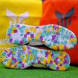  Giày Bóng Đá Futsal Tiempo 10 Đen/Trắng đế Camo IC 