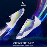  Giày Bóng Đá Chính Hãng KAMITO ASSASSIN Trắng Xanh TF 