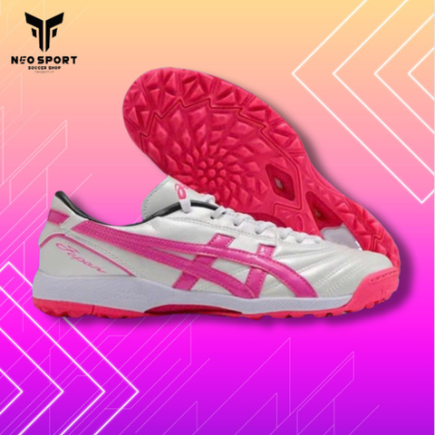  Giày Bóng Đá Cỏ Nhân Tạo ASICS C3 Hồng/Trắng TF 