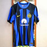  Bộ Quần Áo Bóng Đá Thái Lan - Inter Milan Sân Nhà Sọc Đen/Xanh Bích 23/24 Bản PLAYER 