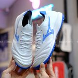  Giày Bóng Đá Cỏ Nhân Tạo Mizuno Morelia Neo 3 Sala Beta Bo Thun Trắng/Xanh TF 